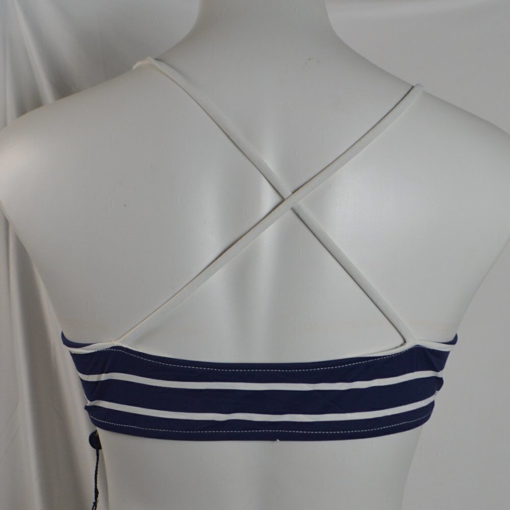 Polo by Ralph Lauren Navy & White Striped Swim Tie Front Bikini Top Size… - Picture 2 of 2